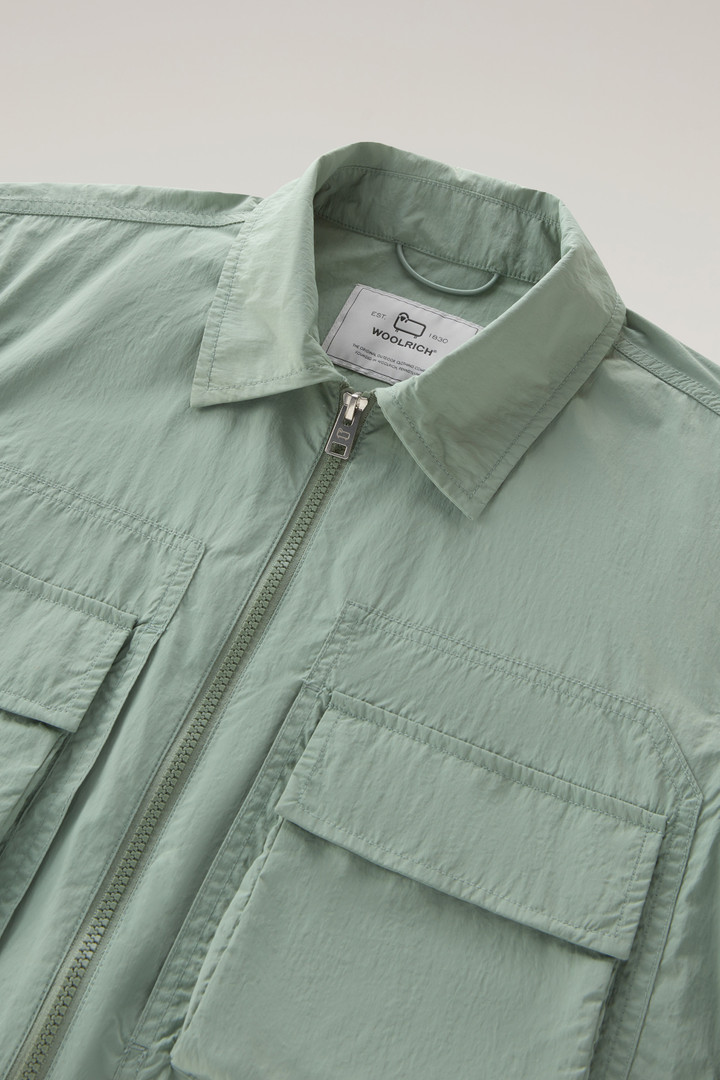 Giacca a camicia in nylon crinkle Verde photo 6 | Woolrich