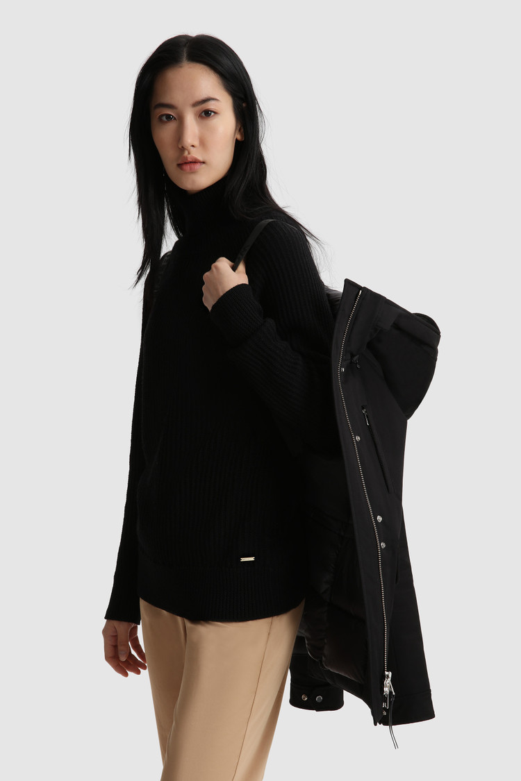Yetna Parka con coulisse e cappuccio removibile