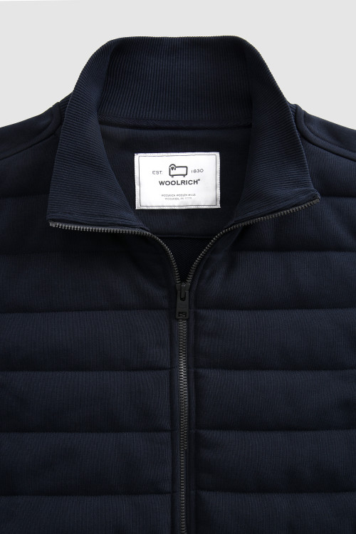Sudadera con cremallera completa y acolchado frontal azul photo 2 | Woolrich