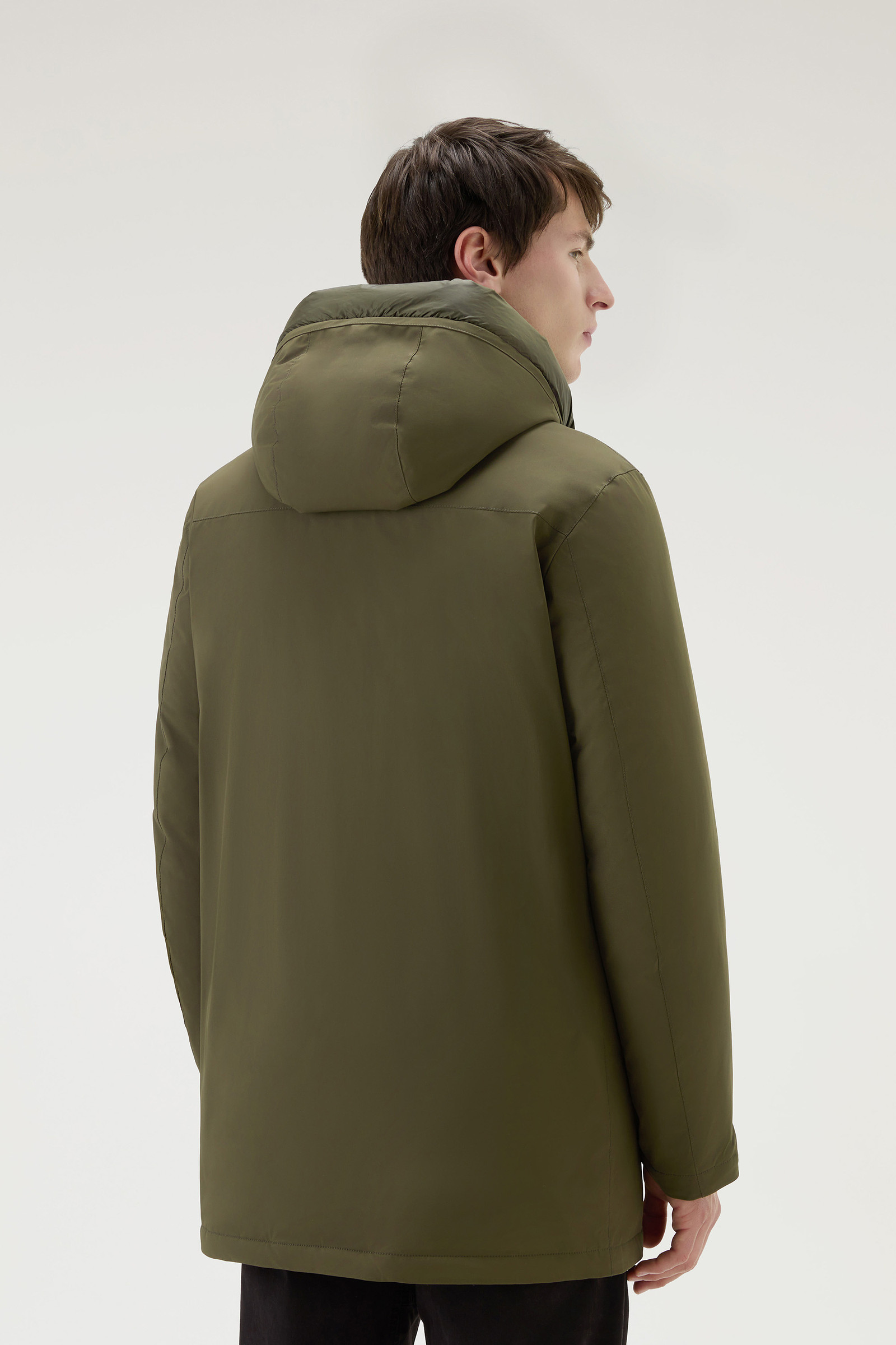 Mountain Parka in Stretch Nylon Green | Woolrich PT