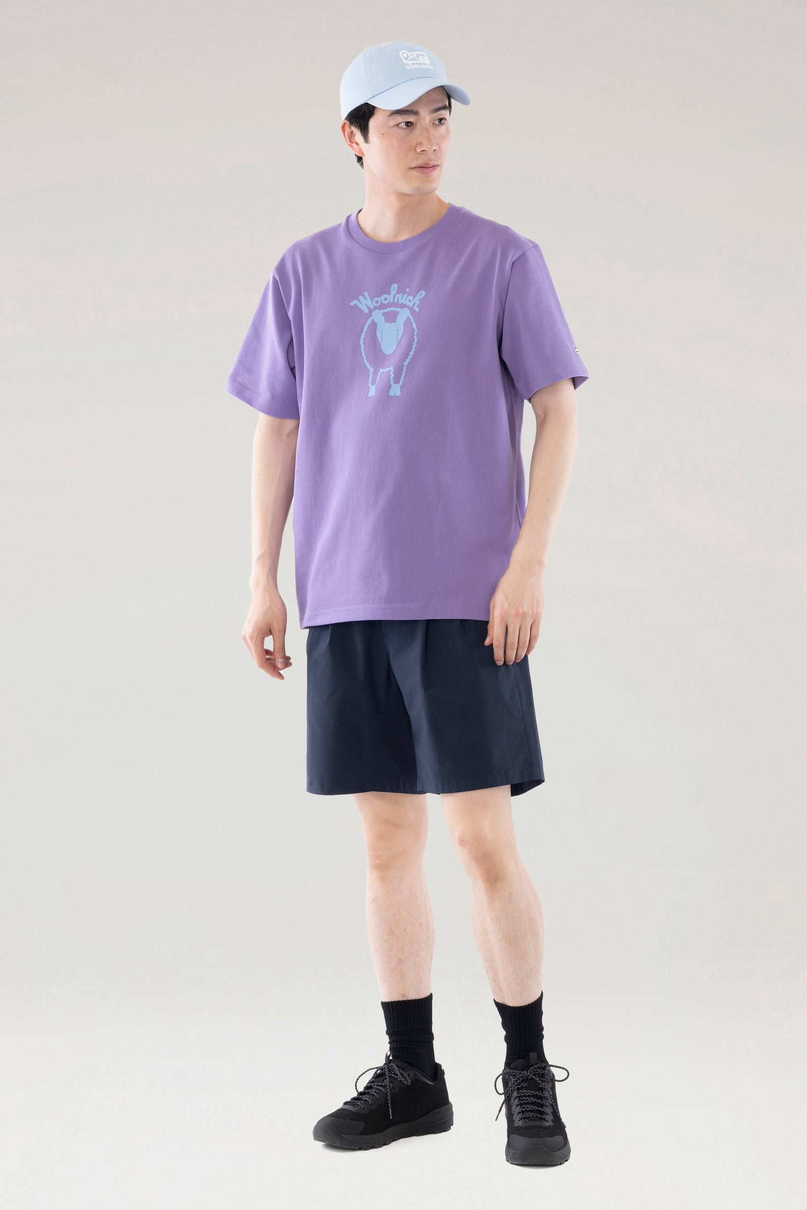 Sheep T-shirt in Pure Cotton Lilac photo 3 | Woolrich