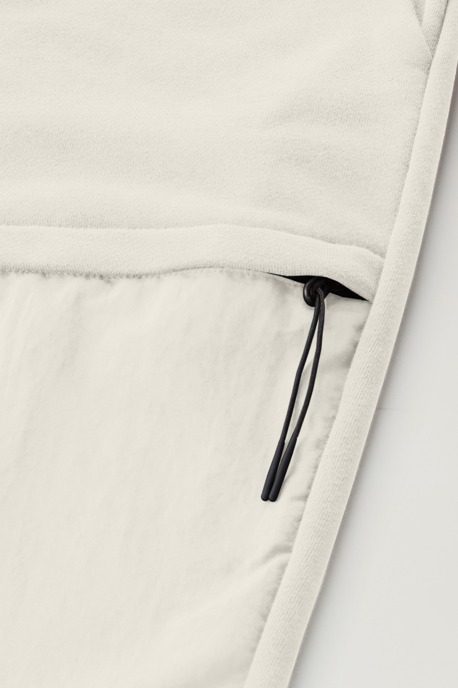 Jogger Pants in Cotton Fleece and Taslan Nylon White photo 8 | Woolrich