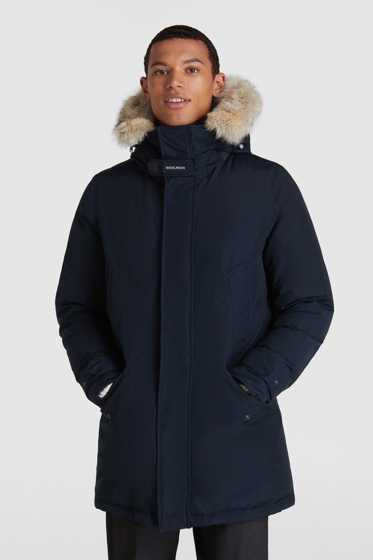 Polar Parka mit hohem Kragen, Kojote Pelz