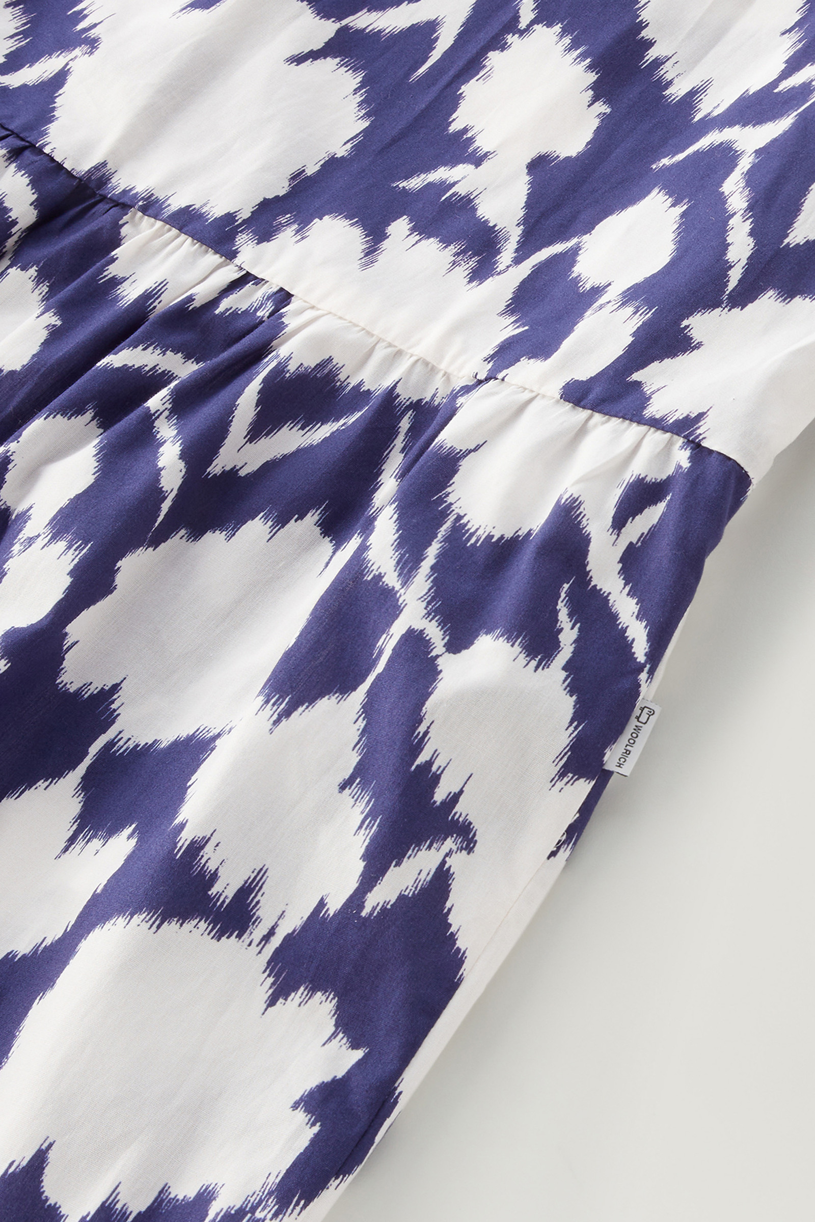 Vestito a balze in popeline di puro cotone blu photo 7 | Woolrich