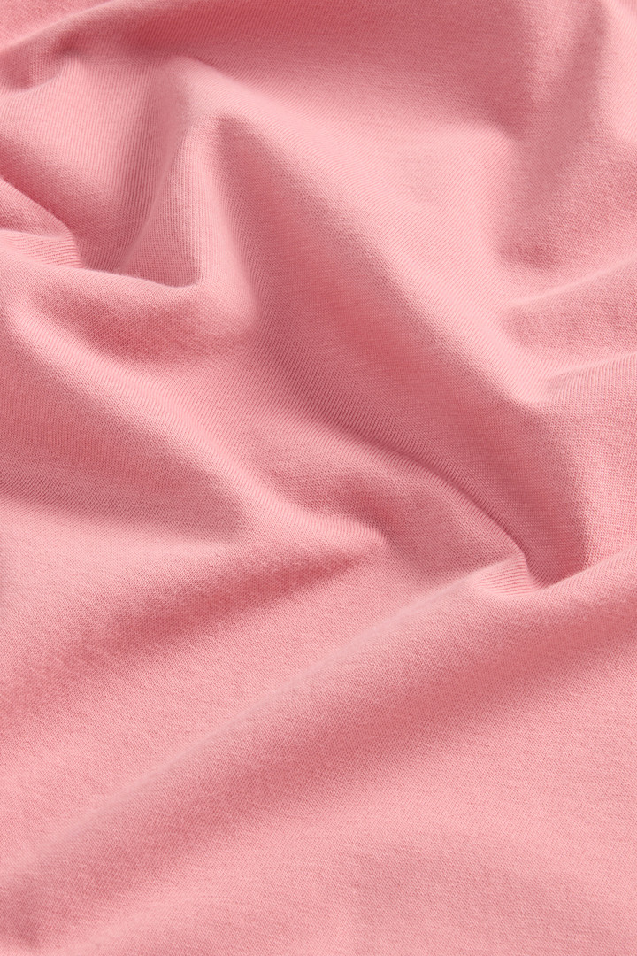 T-Shirt in Pure Pima Cotton Pink photo 8 | Woolrich