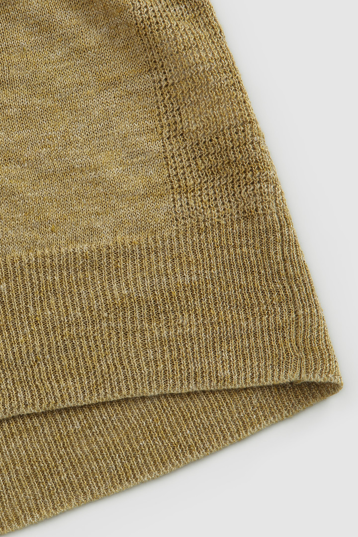 Haut en pur lin avec col côtelé beige photo 7 | Woolrich