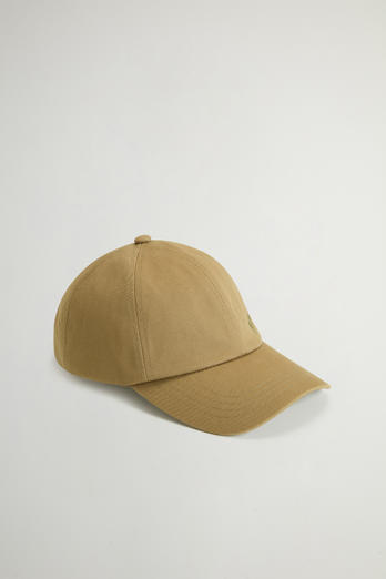 Cappellino in twill di cotone con logo ricamato Verde | Woolrich