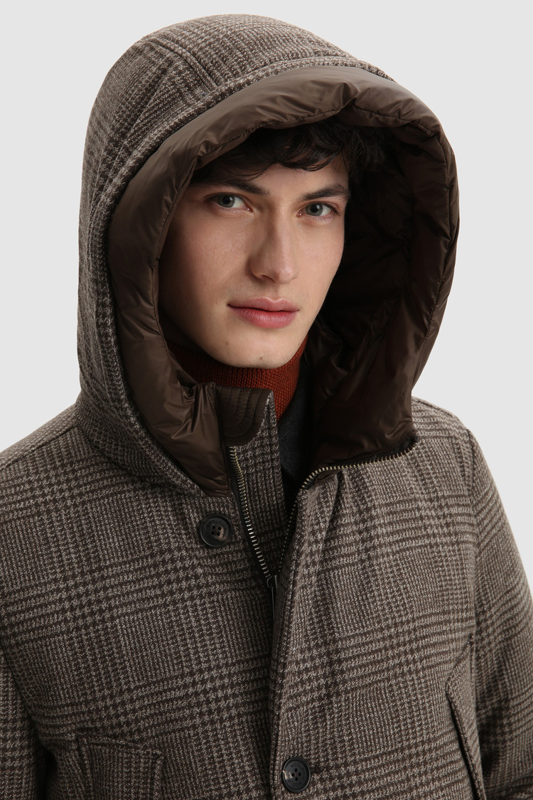 Luxury Arctic Parka in italian eco-wool crafted with a Loro Piana fabric