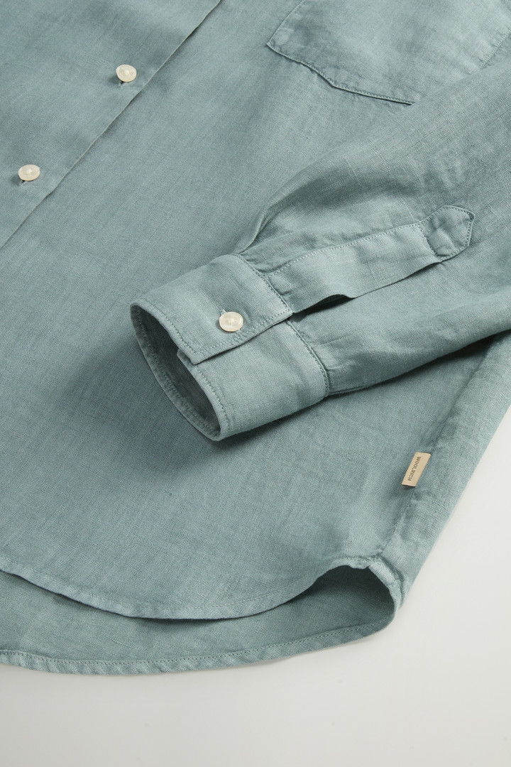 GD LINEN SHIRT Green photo 7 | Woolrich