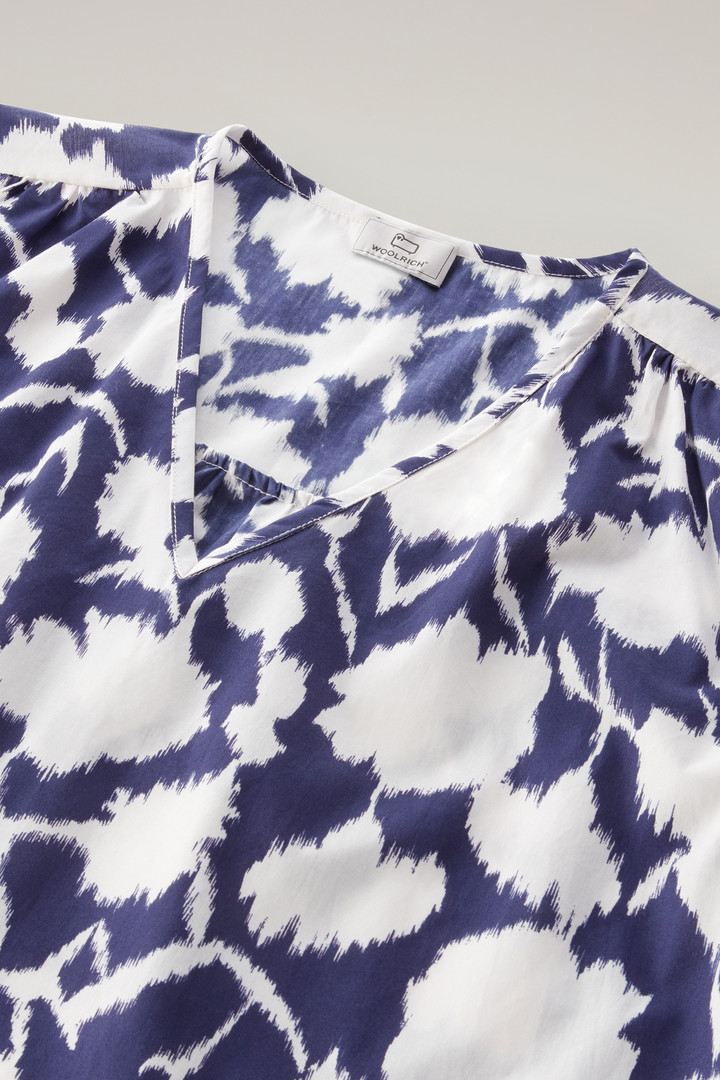 Ärmellose Bluse aus reiner Baumwollpopeline Blau photo 5 | Woolrich