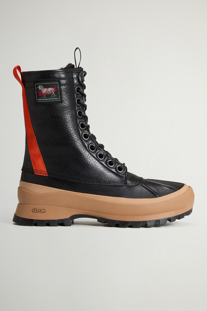 Leather Hiking Ankle Boots by Todd Snyder Black photo 1 | Woolrich