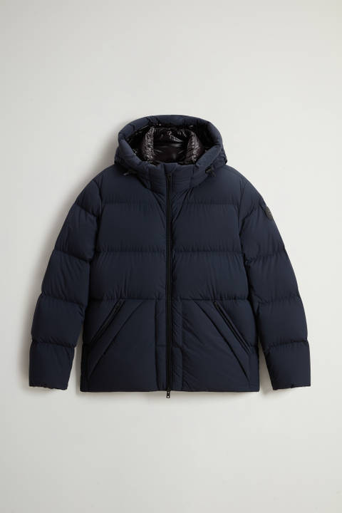 Sierra Supreme Down Jacket in Stretch Nylon Blue photo 2 | Woolrich