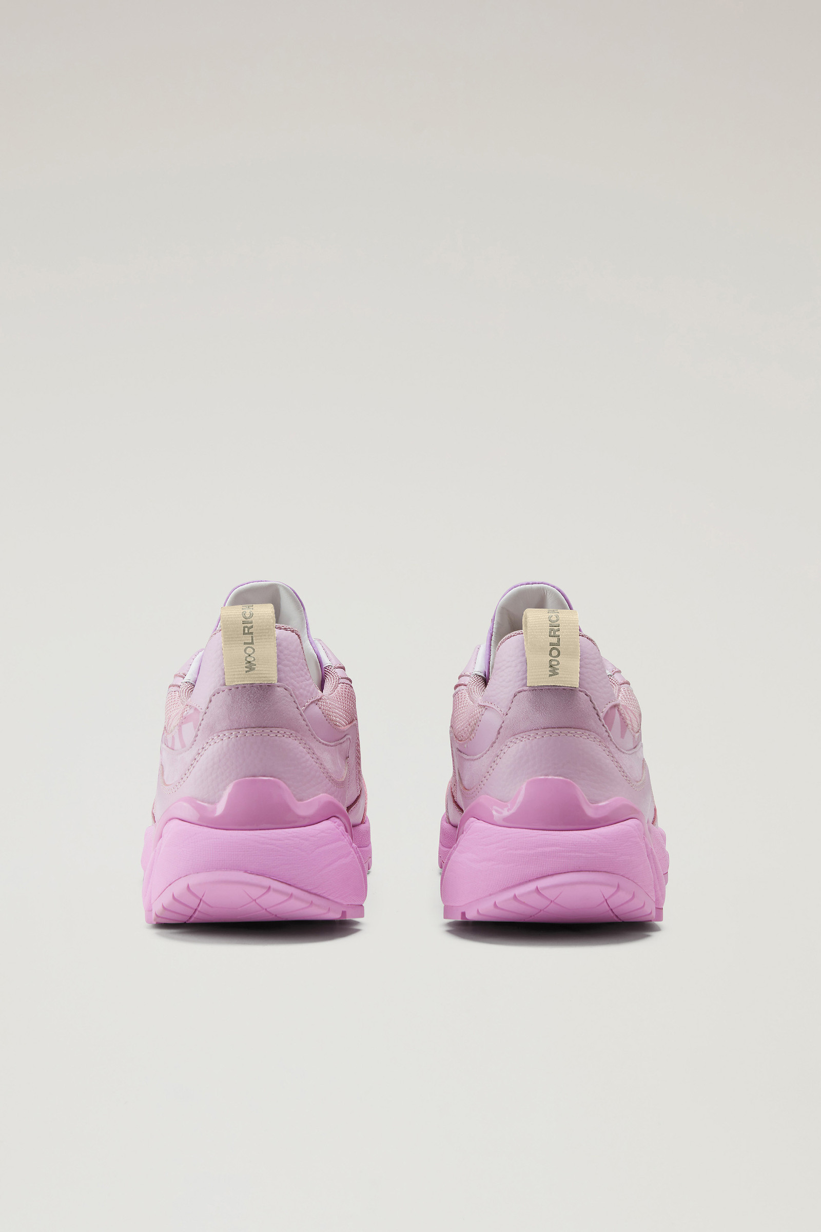 Tech Sneakers aus Veloursleder und gewalktem Leder rosa photo 3 | Woolrich