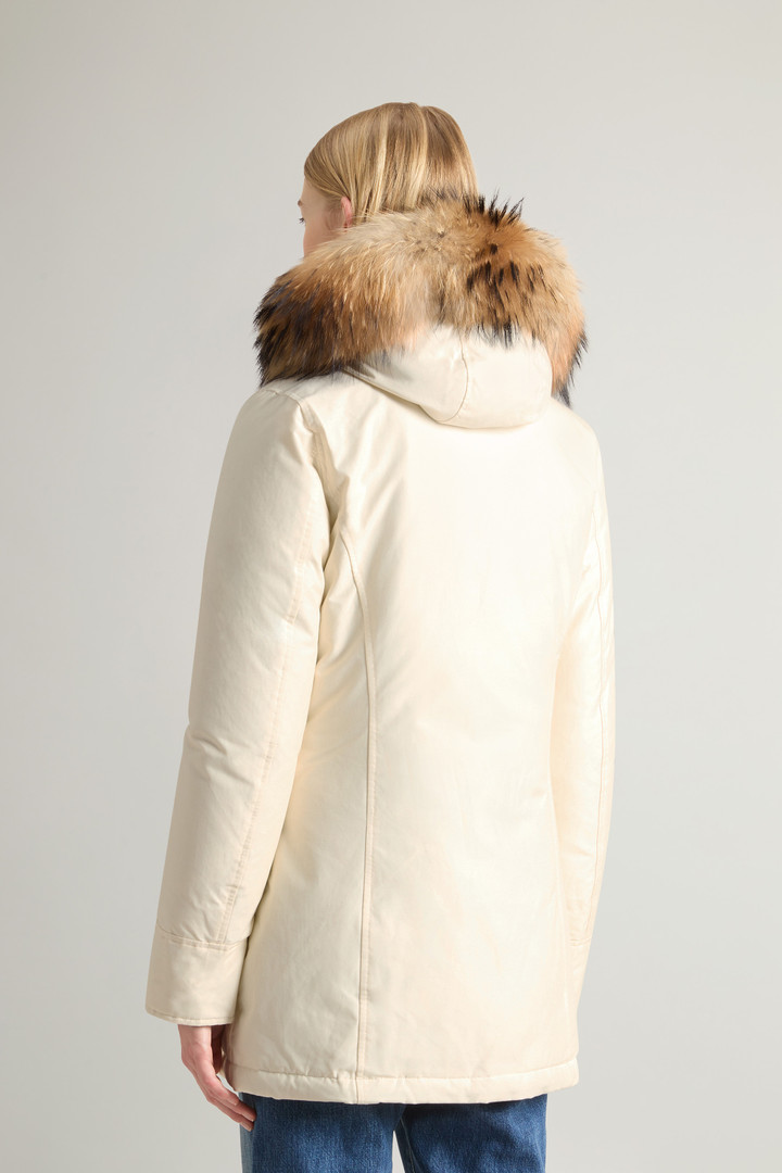 Arctic Parka in Ramar Cloth with Detachable Fur Trim White photo 3 | Woolrich