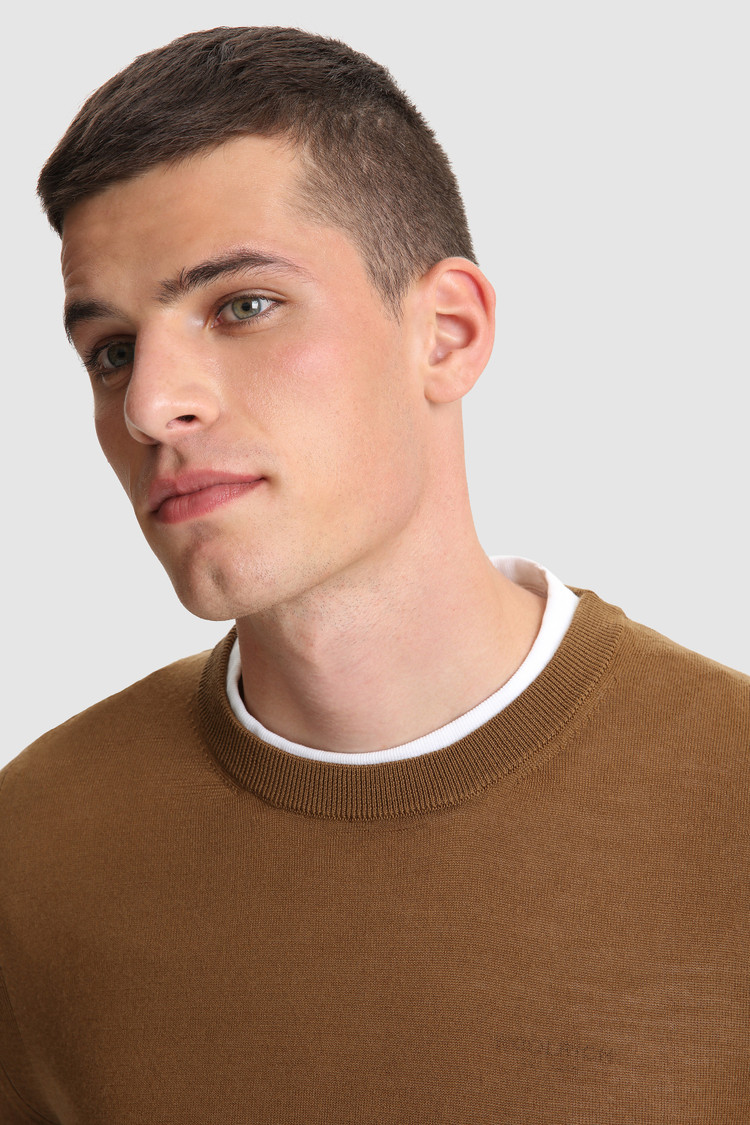 Crewneck Sweater in extra fine merino wool