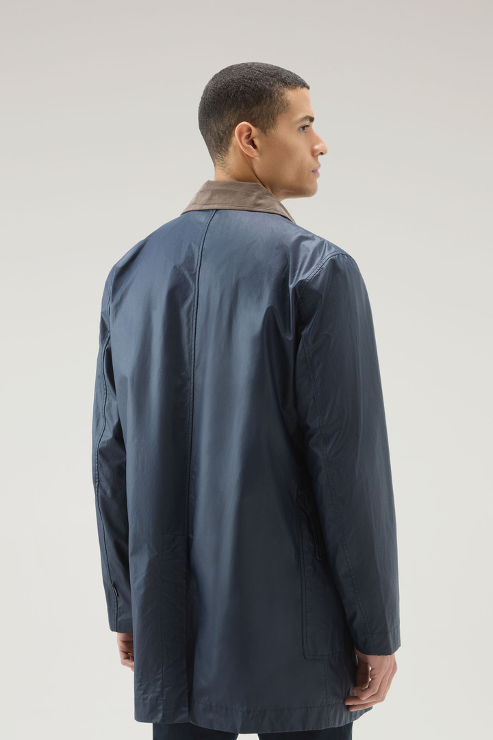 Waxed Mantel mit abnehmbarer Kapuze Blau photo 3 | Woolrich
