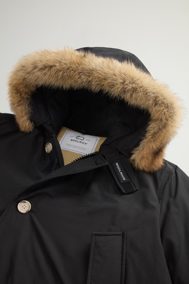 Arctic Parka in Ramar Cloth with Detachable Fur Trim Black photo 7 | Woolrich