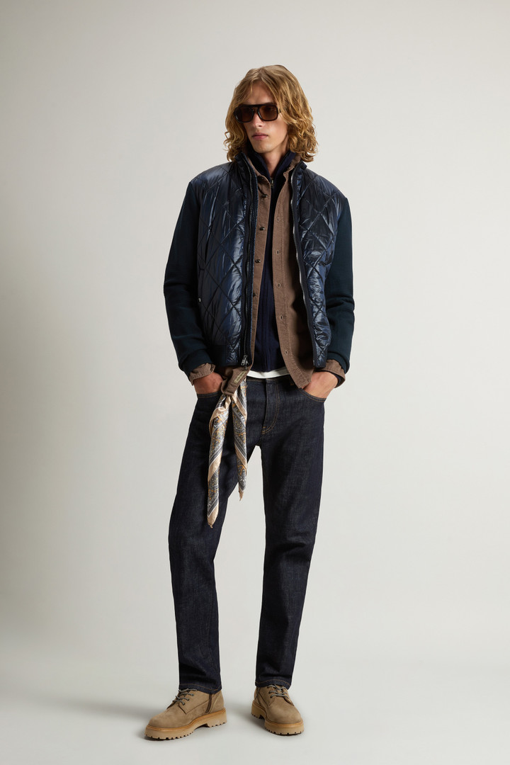 Yarn-Dyed Quilted Nylon Hybrid Jacket Blue photo 2 | Woolrich