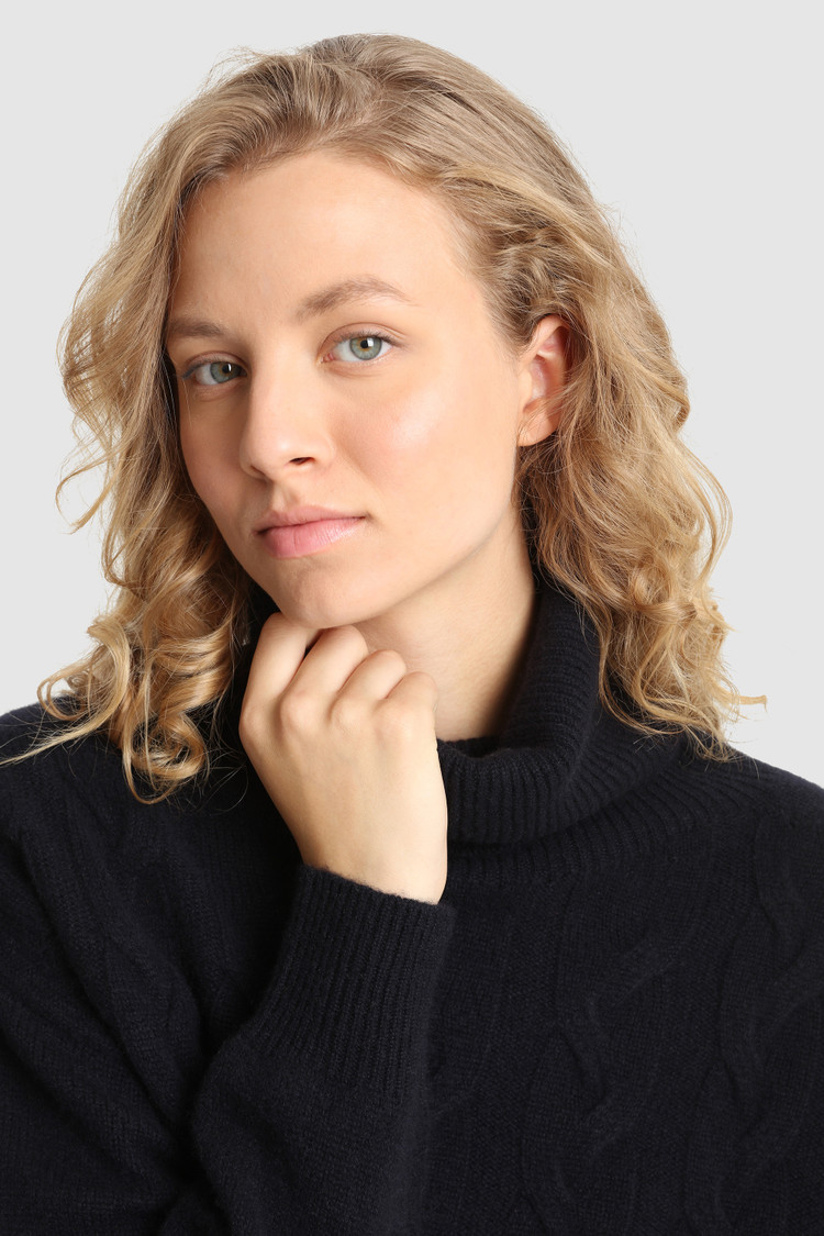 Jersey de cuello alto en cashmere