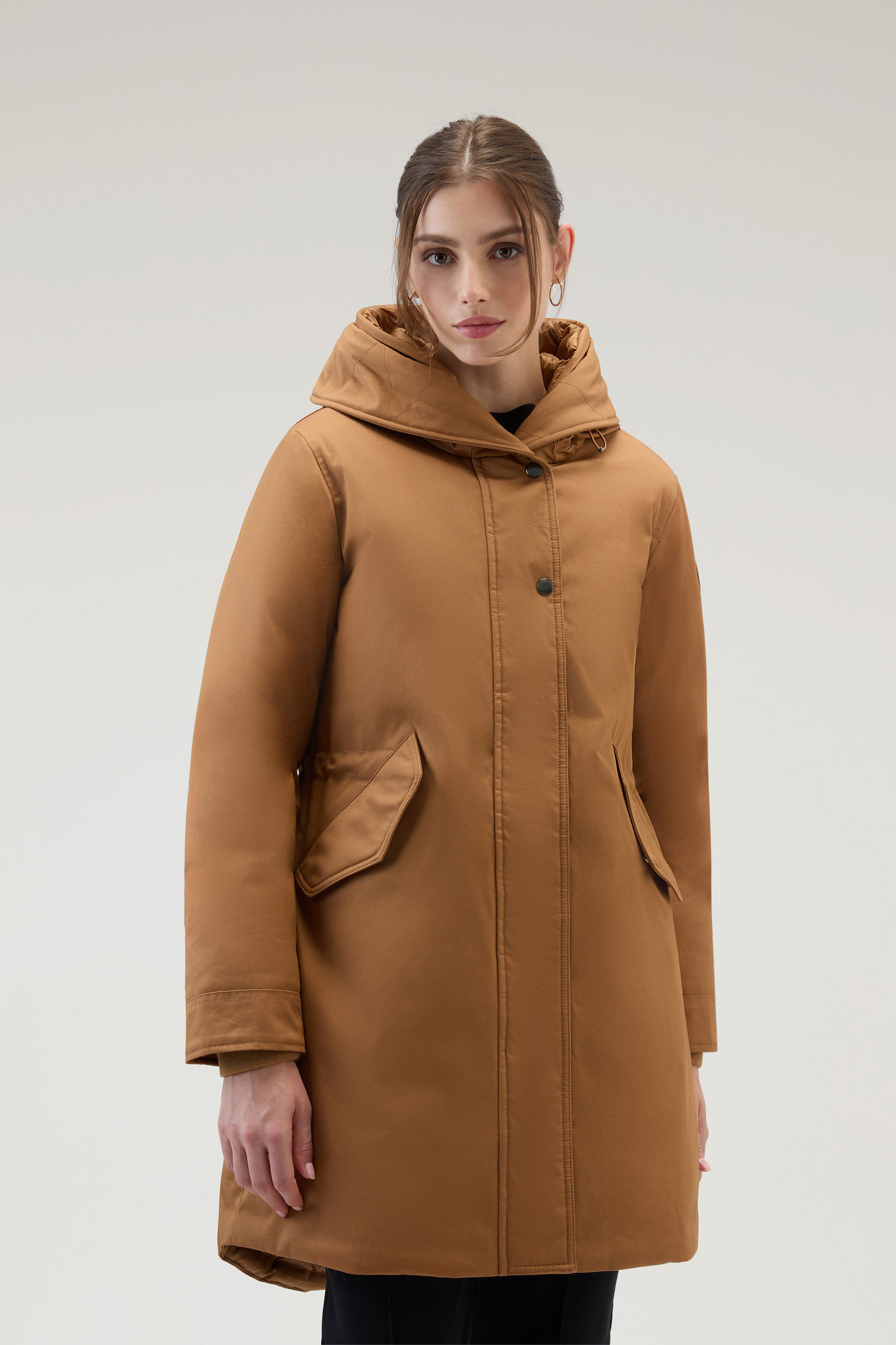 Military Parka con pelo de cachemira extraíble marrón photo 4 | Woolrich