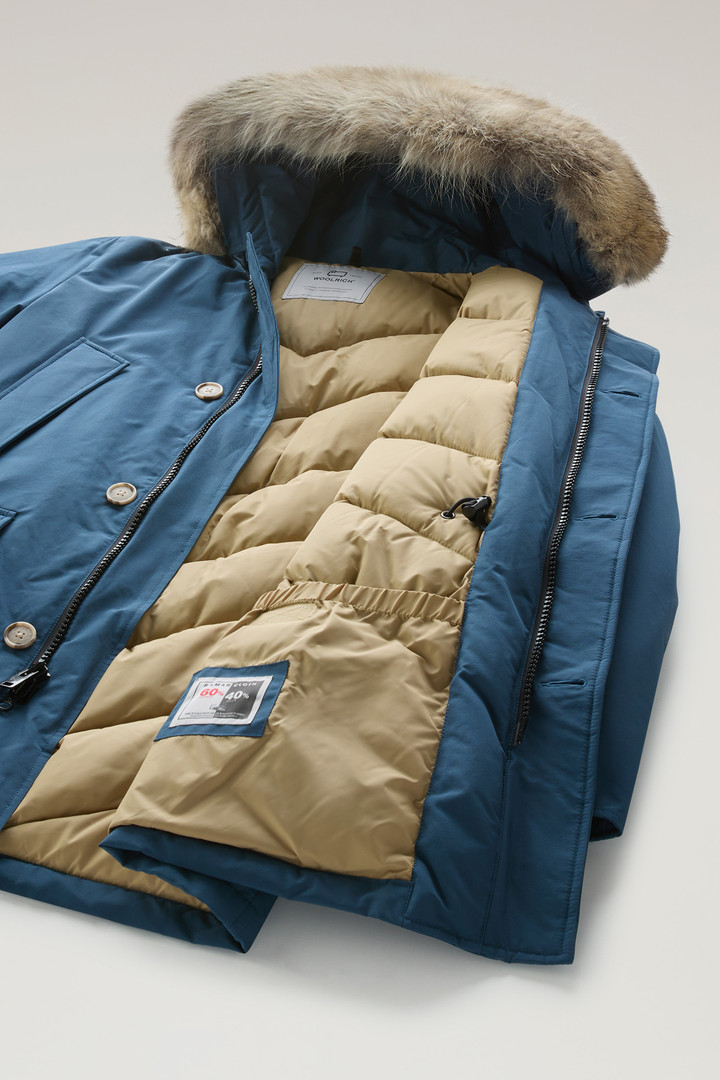 Arctic Parka in Ramar Cloth with Detachable Fur Trim Blue photo 6 | Woolrich