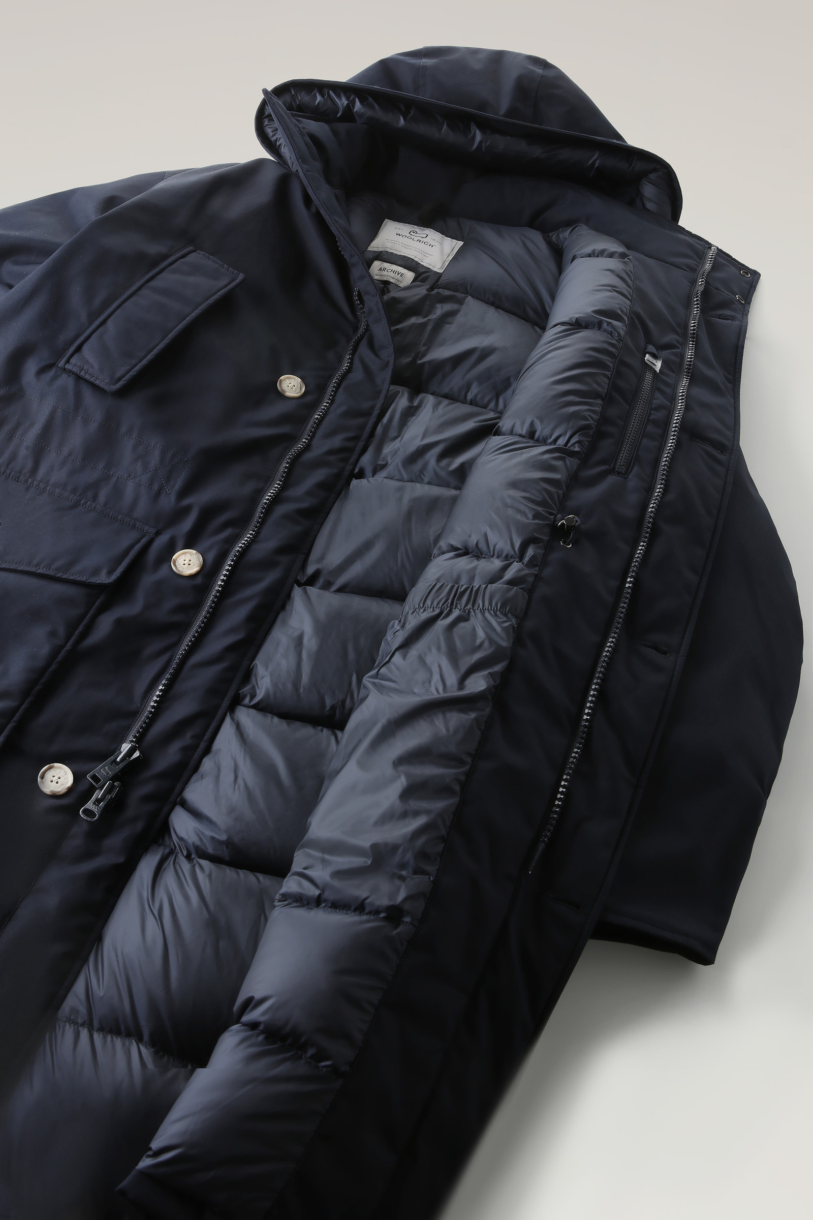 Men's Long Byrd Parka Blue | Woolrich USA