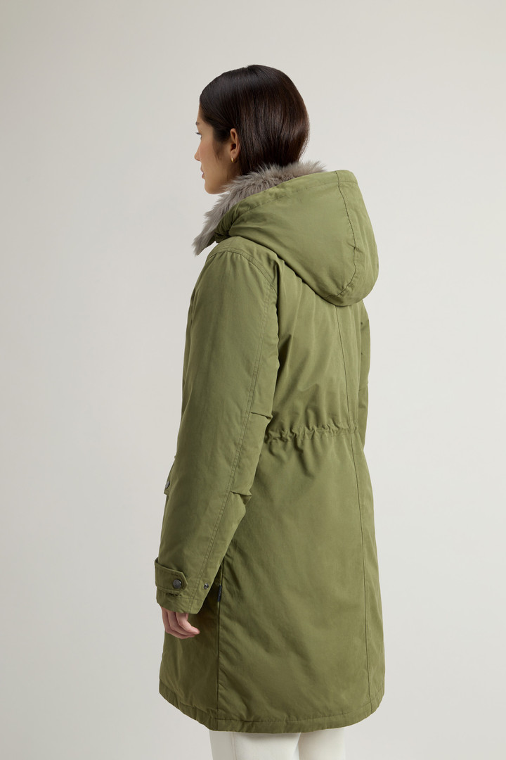 Arctic Parka aus Mountain Cloth mit Kapuze und abnehmbarem Pelz Grün photo 3 | Woolrich