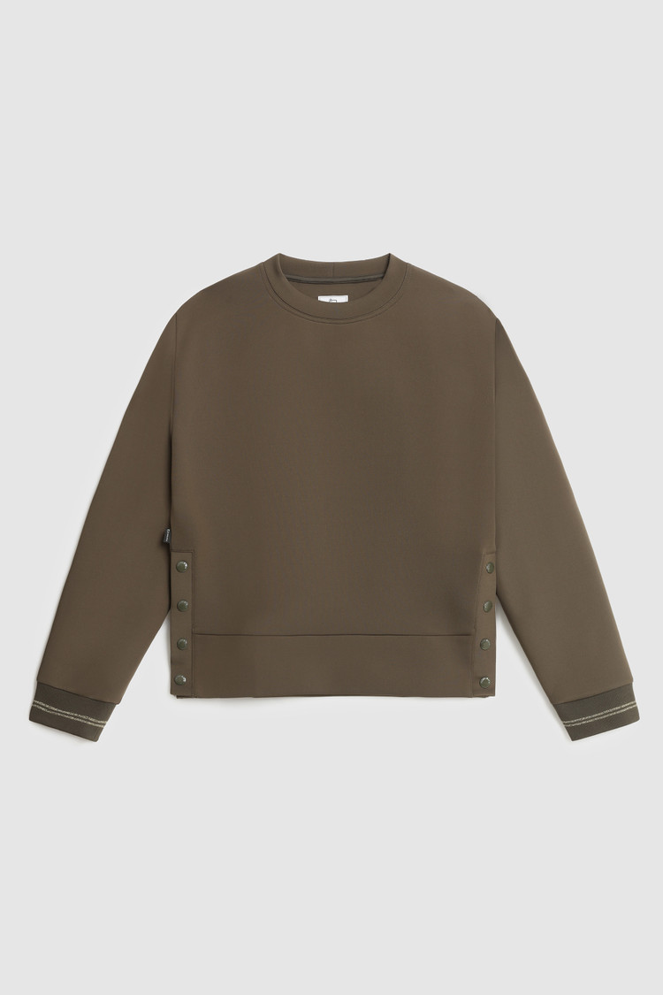 Sweatshirt aus Stretch mit seitlicher Öffnung