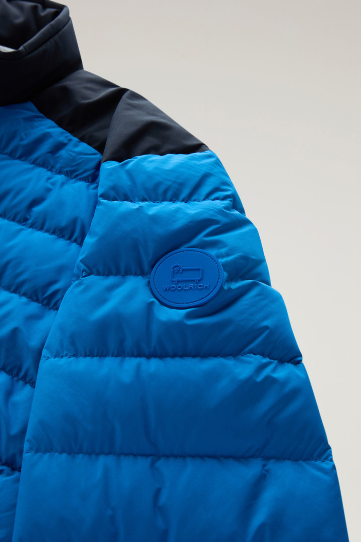 Bering Tech Lightweight Hybrid Down Jacket in Microfibre Blue photo 7 | Woolrich