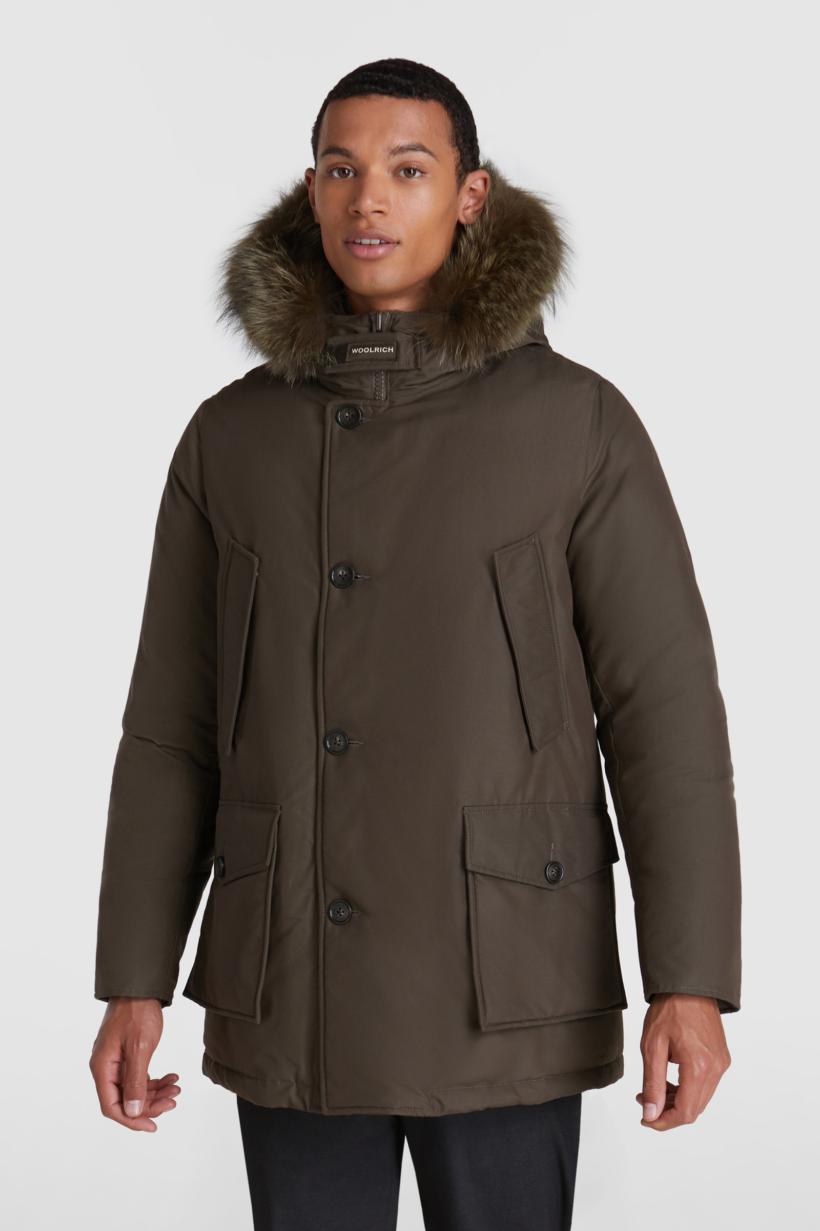 Arctic Parka pelliccia in tinta