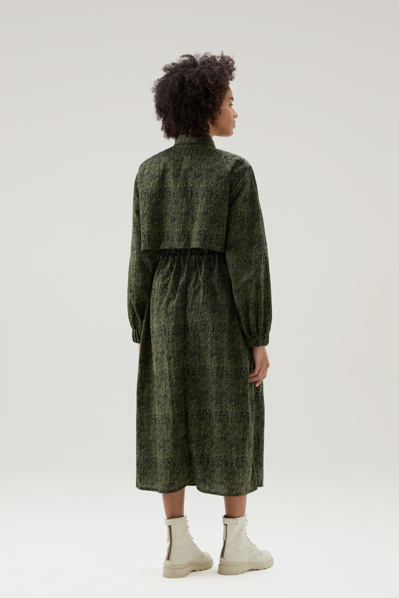 Vestito in nylon crinkle Ripstop con motivo camouflage verde photo 3 | Woolrich