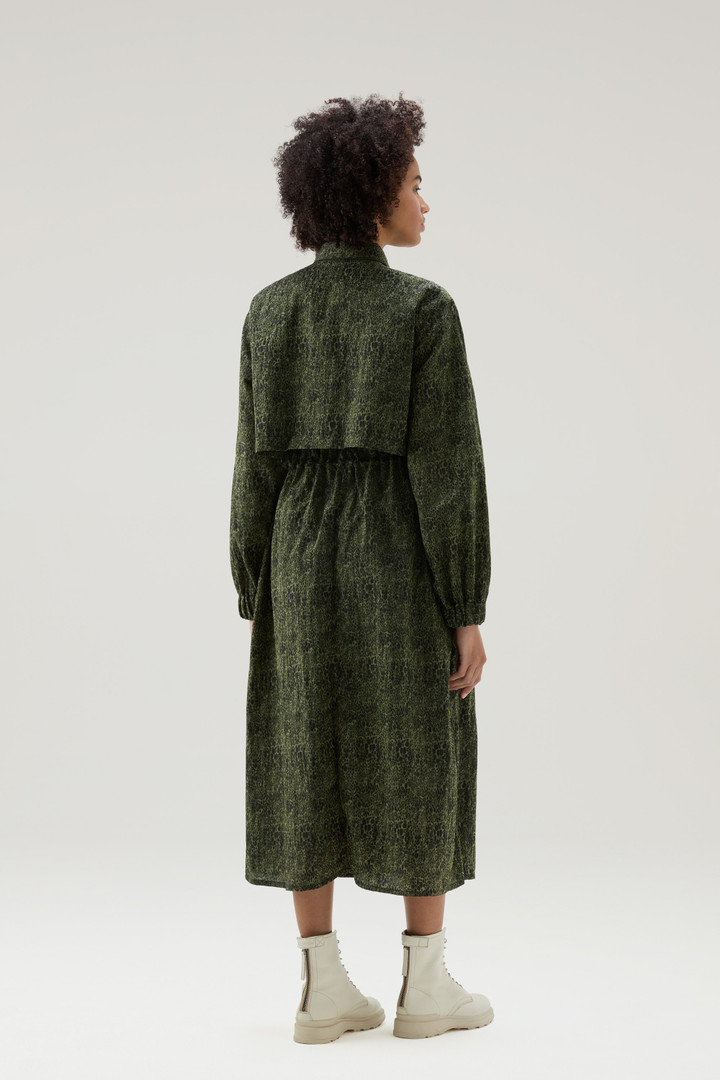 Shirt Dress in Ripstop Crinkle Nylon with Camo Print Green photo 2 | Woolrich