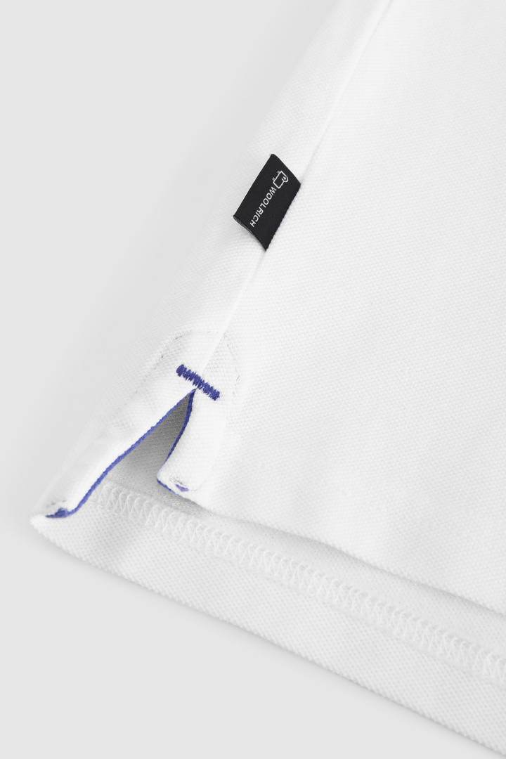Polo de niño en algodón piqué blanco photo 5 | Woolrich