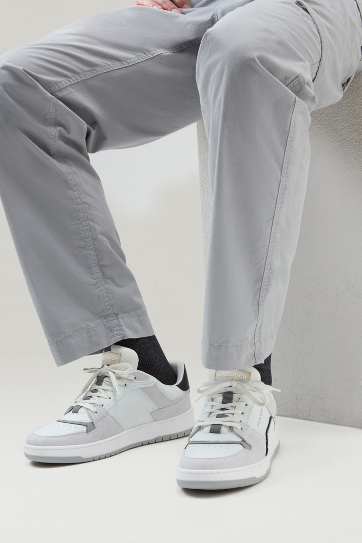 Classic Basketball Sneakers in Suede White photo 5 | Woolrich