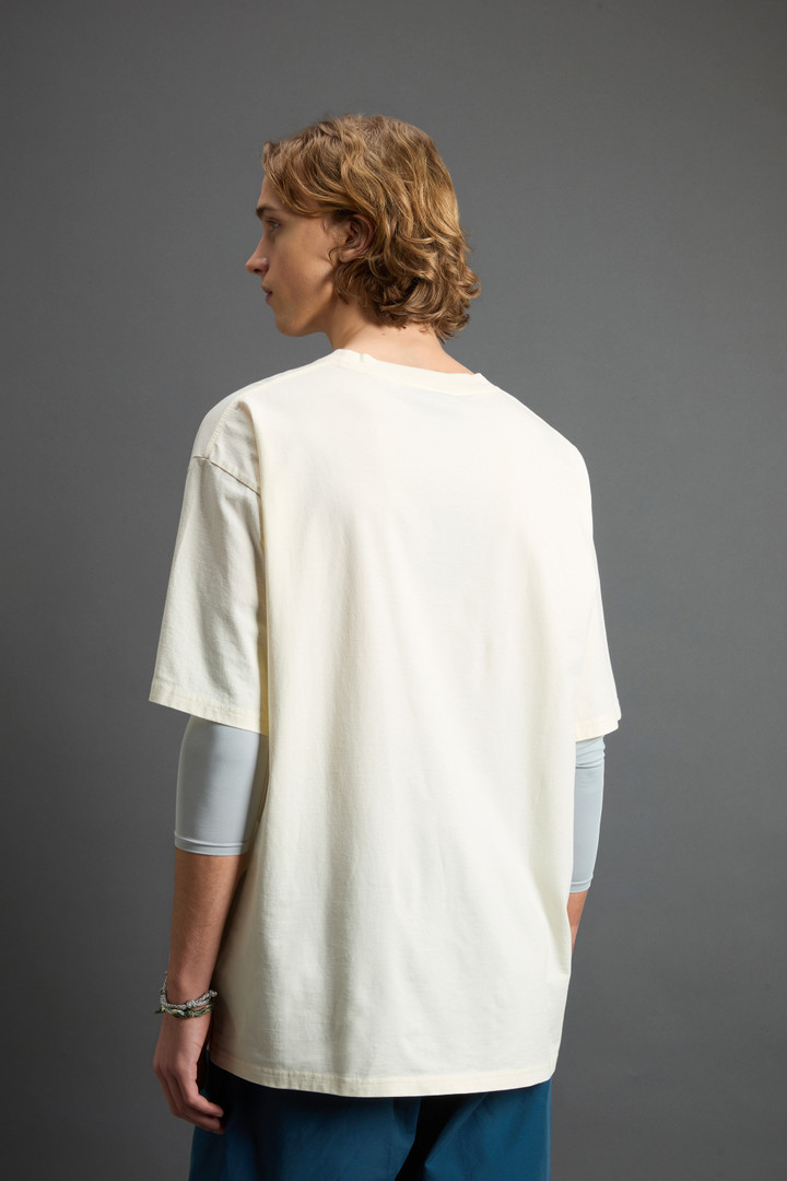 Pure Cotton T-Shirt with Logo by Todd Snyder White photo 3 | Woolrich