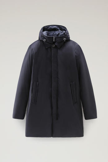 2-In-1 Coat in Fine Italian Wool and Silk Blue photo 1 | Woolrich