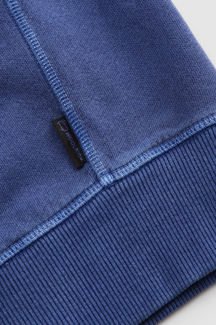Hoodie in Garment-Dyed Cotton Blue photo 7 | Woolrich