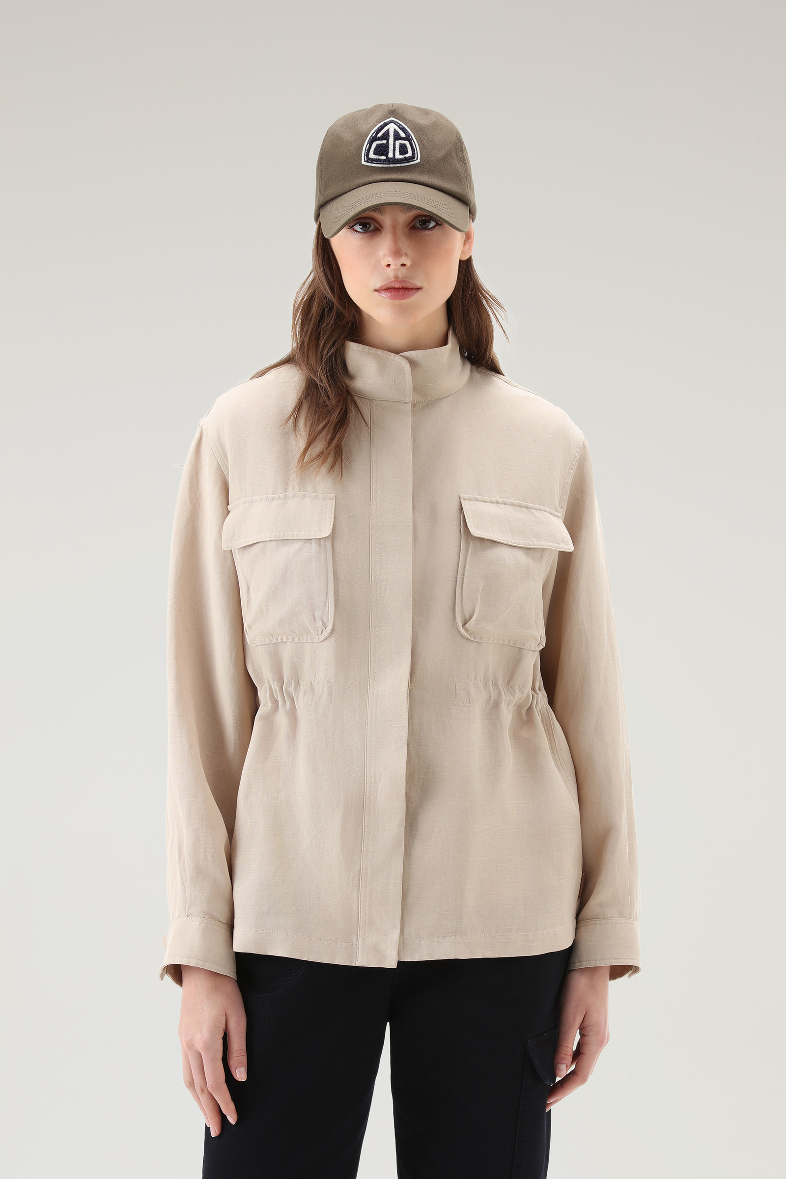 Utility-overshirt van linnen beige | Woolrich