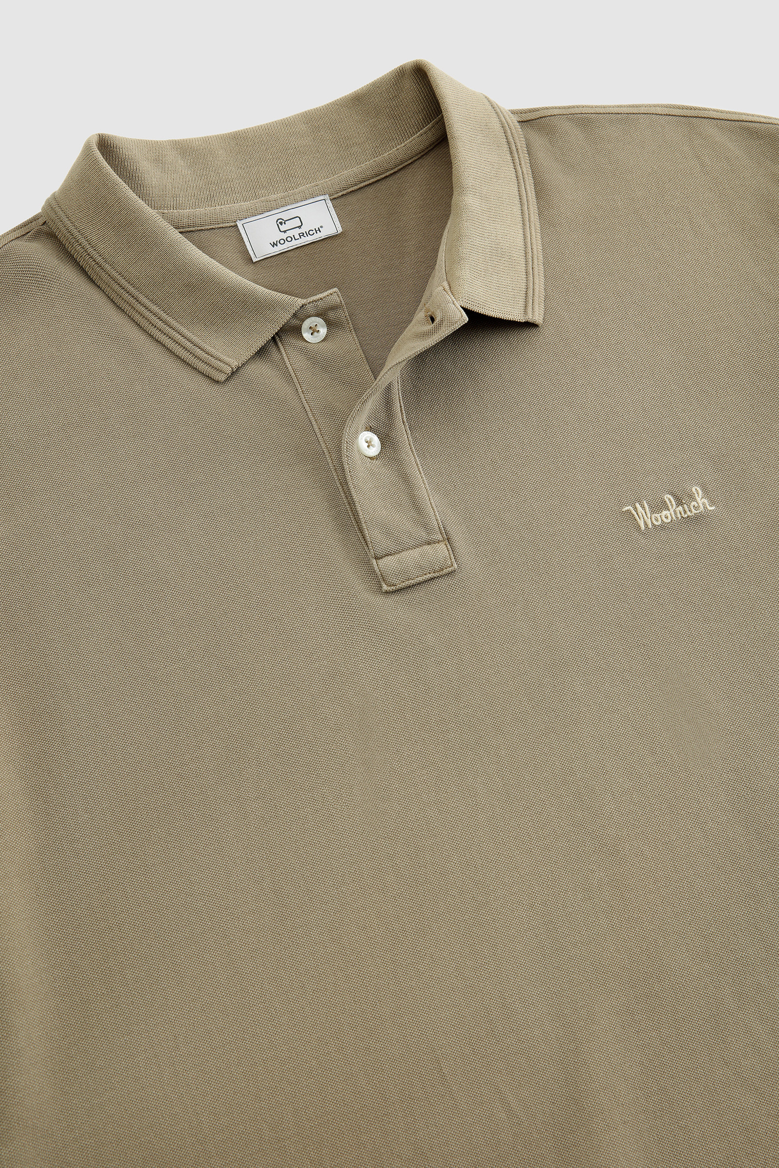 Polo Mackinack en piqué de coton teint en pièce beige photo 5 | Woolrich