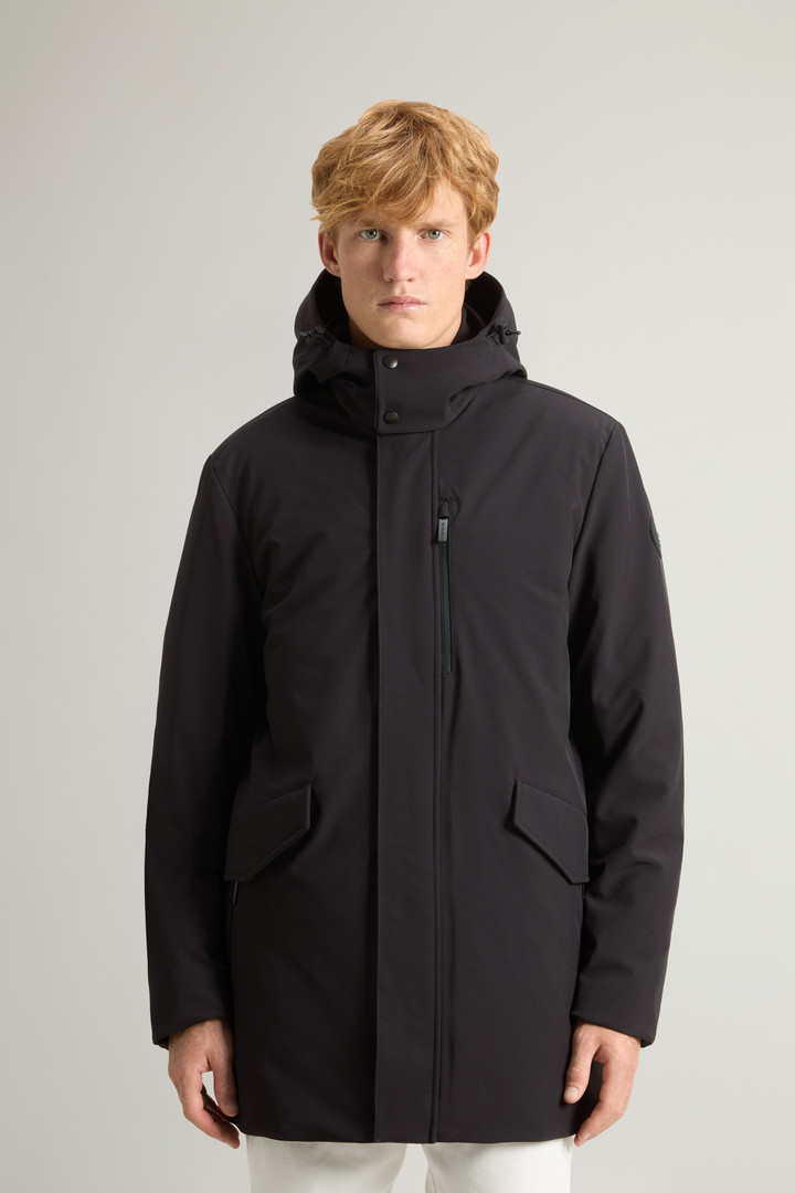 Barrow Mac Coat in Tech Softshell Men Black