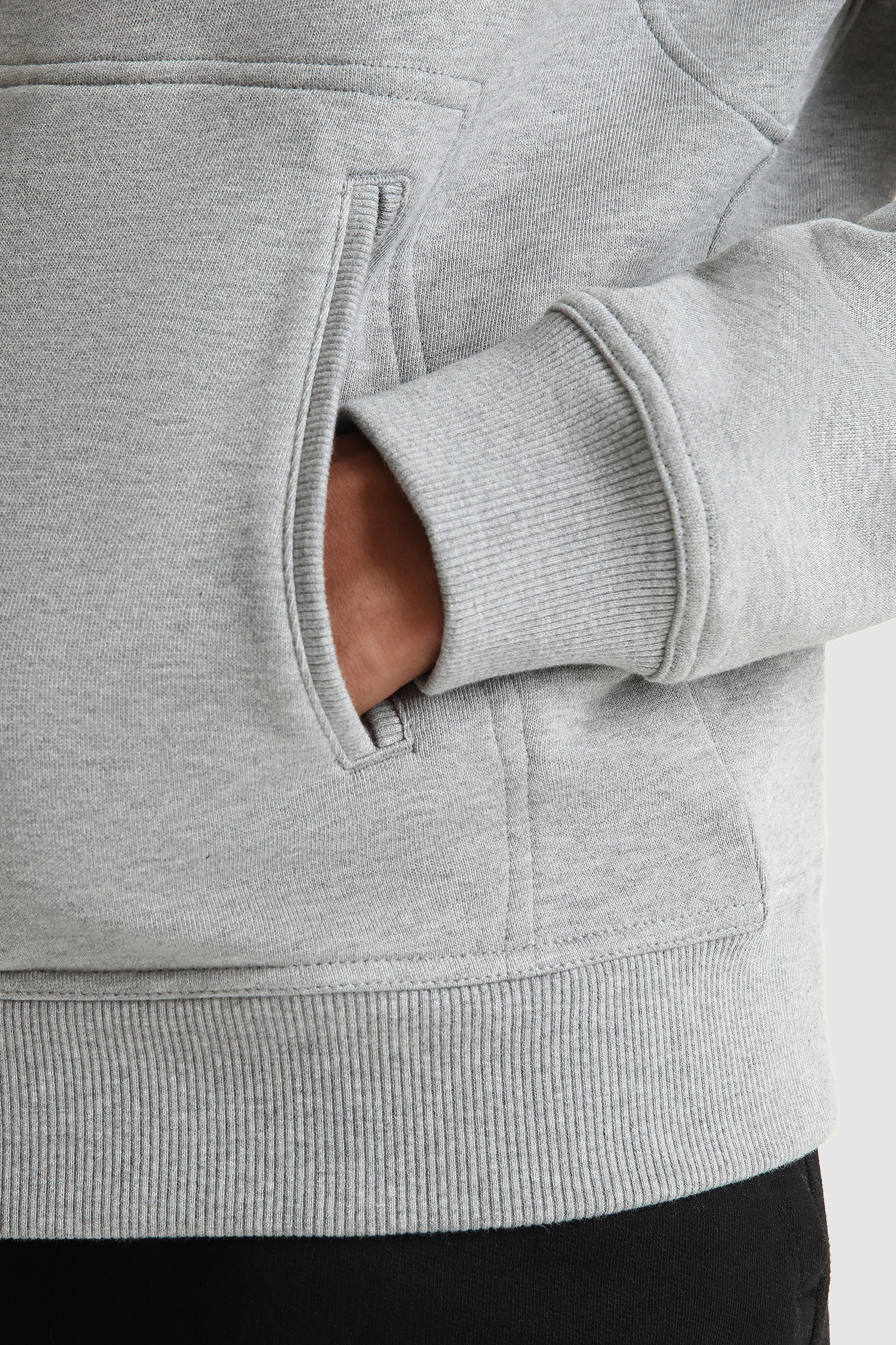 Men's Luxe Full-Zip Hoodie Grey | Woolrich USA