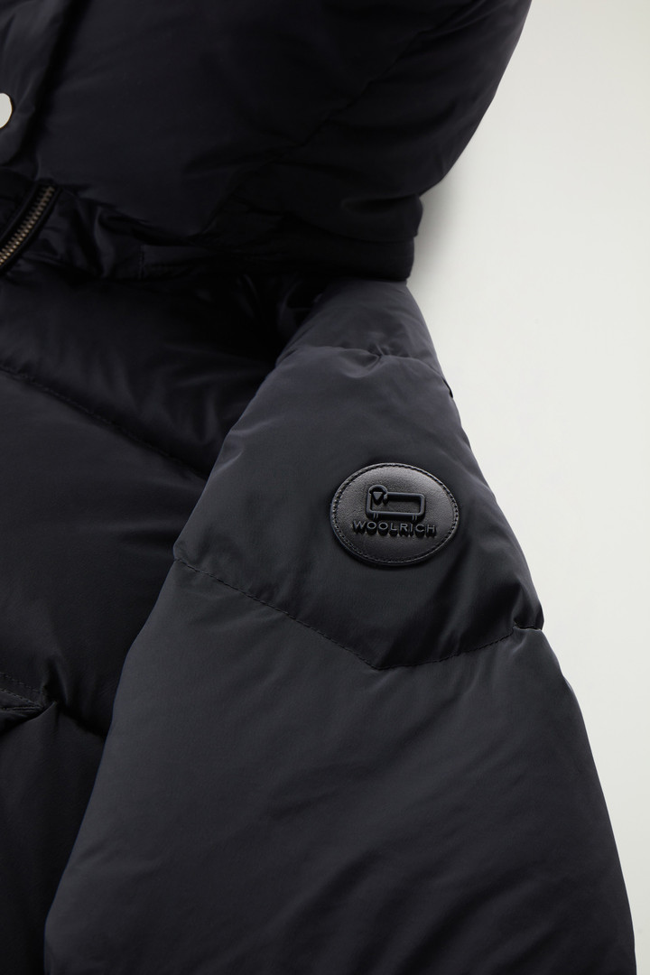 Short Alsea Down Jacket in Stretch Nylon with Detachable Hood Black photo 8 | Woolrich