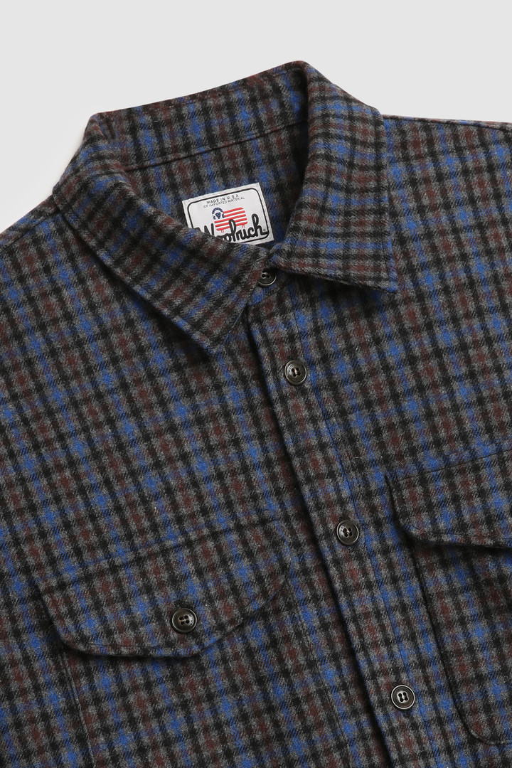 Wool Blend Oxbow Flannel Overshirt - Made in USA Gray photo 2 | Woolrich