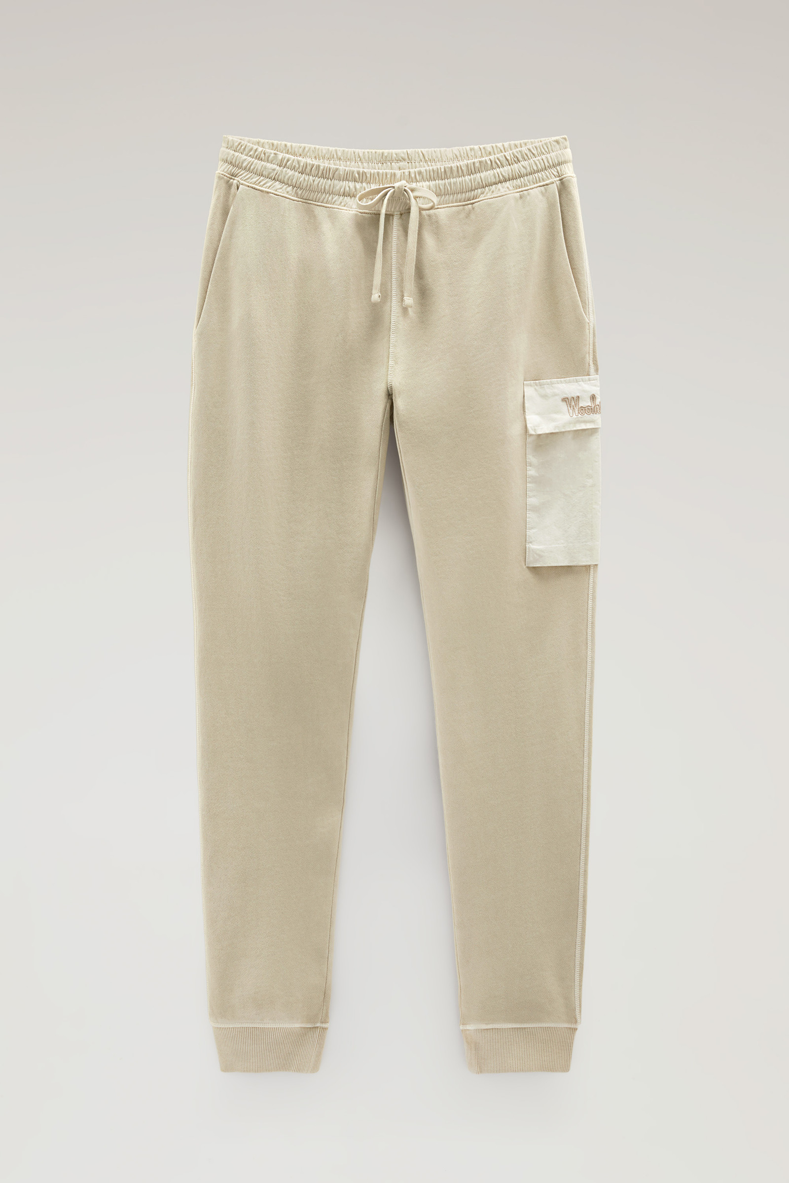Stückgefärbte Cargohose aus reiner Baumwolle beige photo 4 | Woolrich