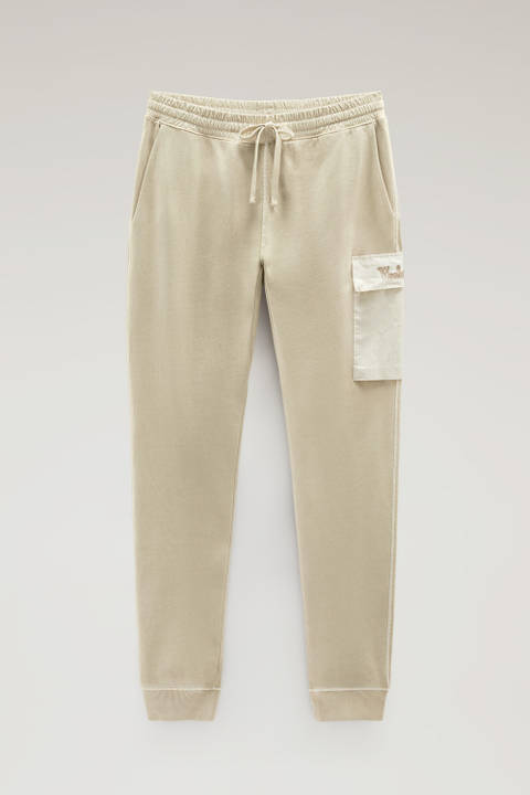 Garment-Dyed Cargo Pants in Pure Cotton Beige photo 2 | Woolrich
