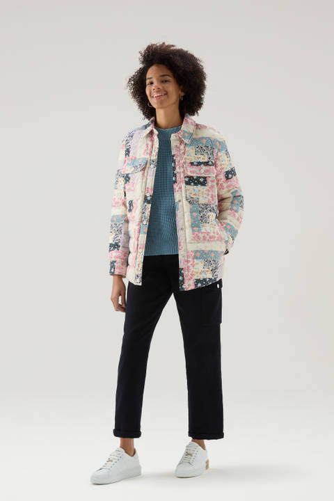 Pennsylvania Quilted Overshirt with Patchwork Print Multicolor | Woolrich