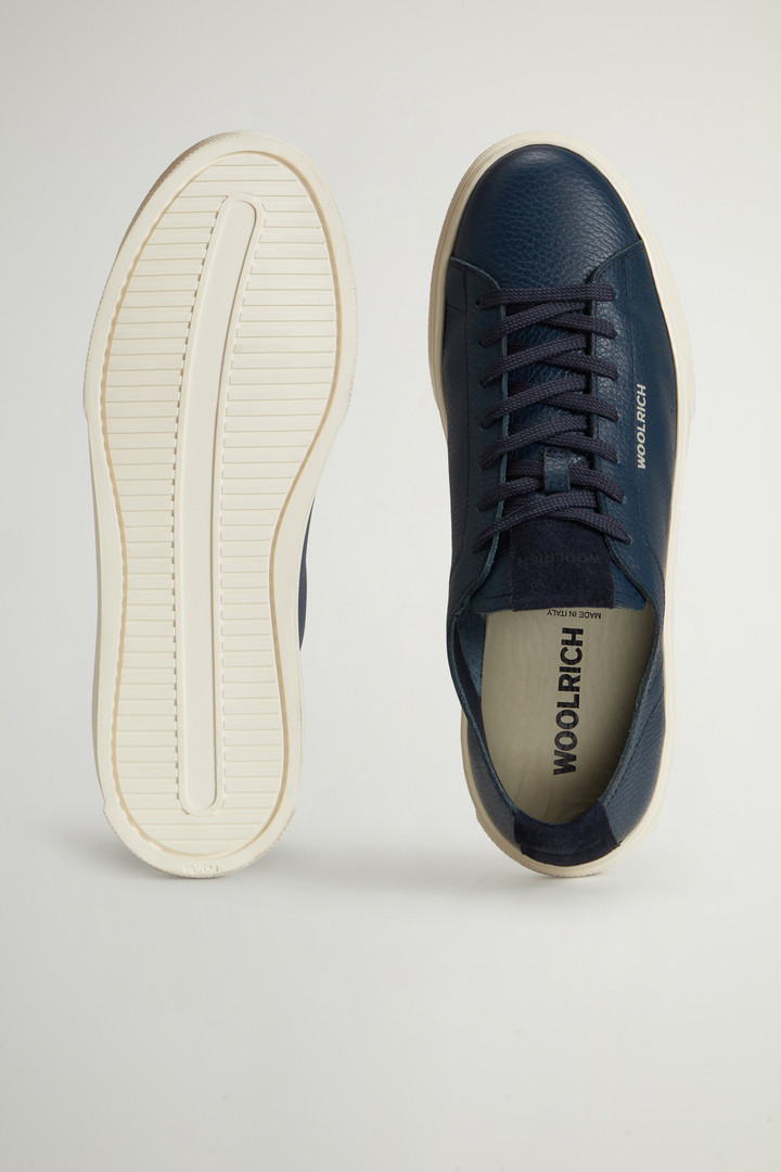 Sneakers Cloud Court in pelle bottalata Blu photo 4 | Woolrich