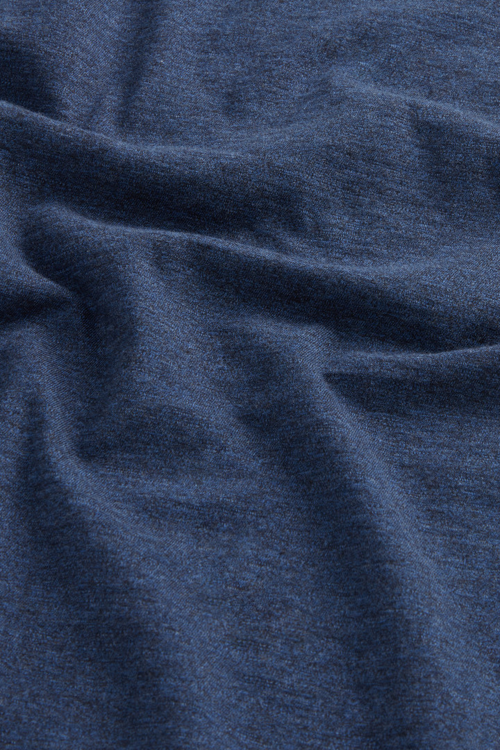 T-shirt en pur coton mouliné Bleu photo 7 | Woolrich