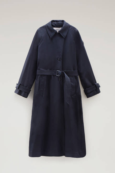 Trench Lakeside in cotone Blu photo 2 | Woolrich