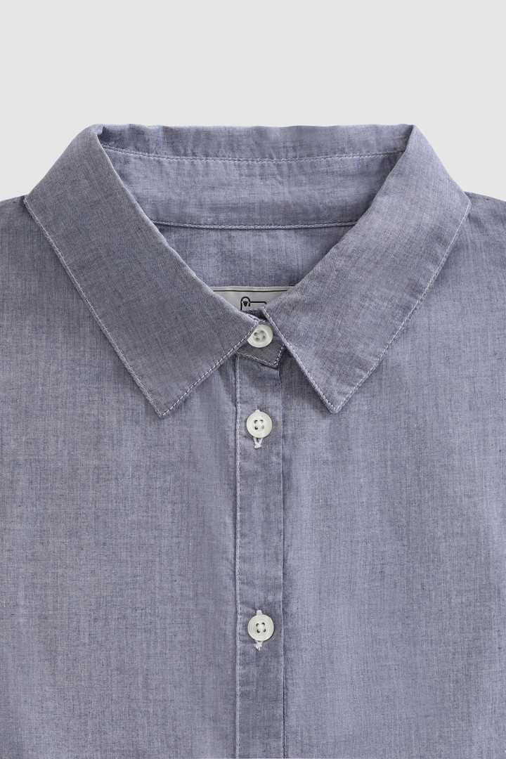 Long Dress in Light Chambray Cotton Blue photo 5 | Woolrich